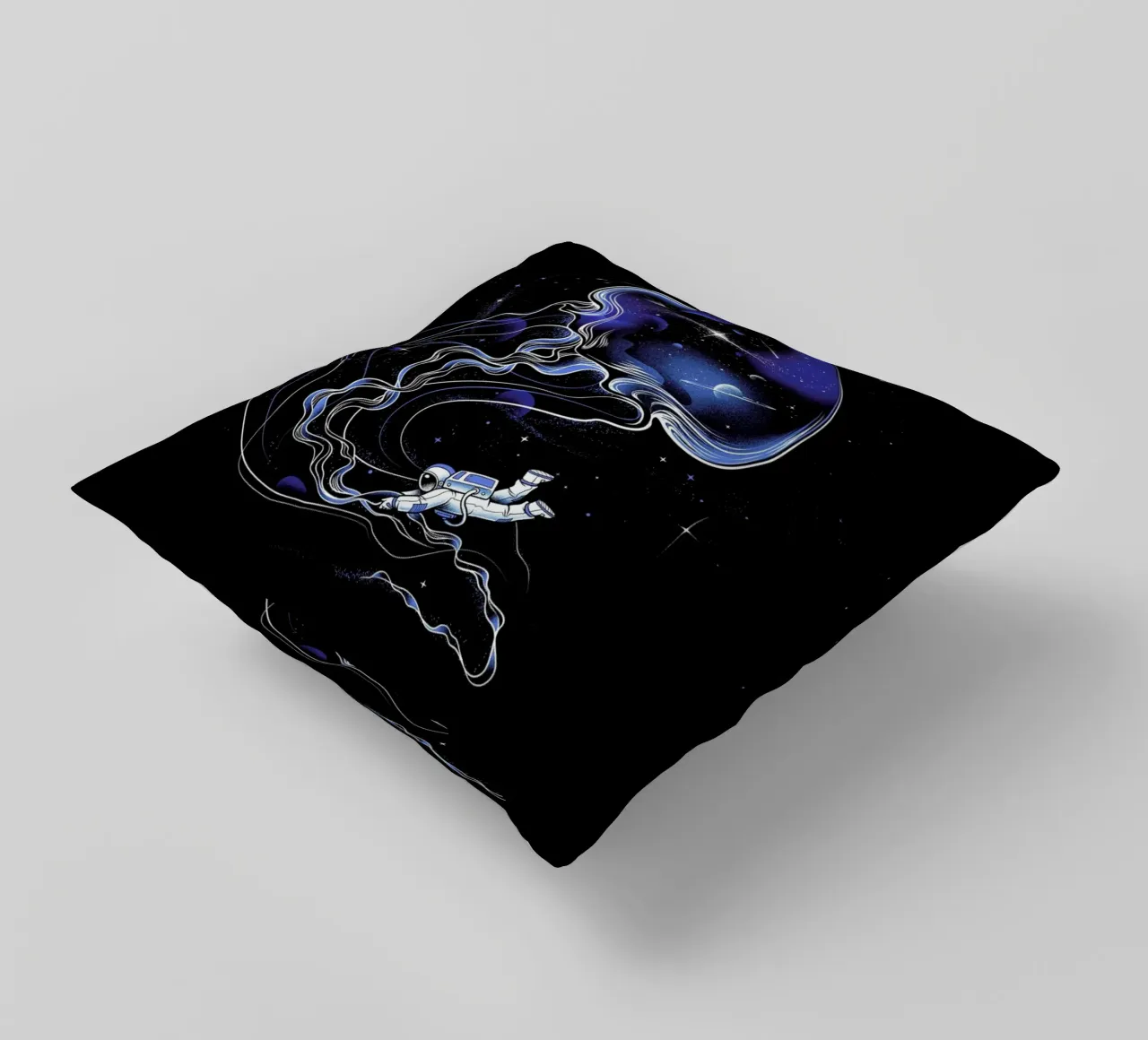 Universe Is A Big Jellyfish cuscino da Tobe Fonseca