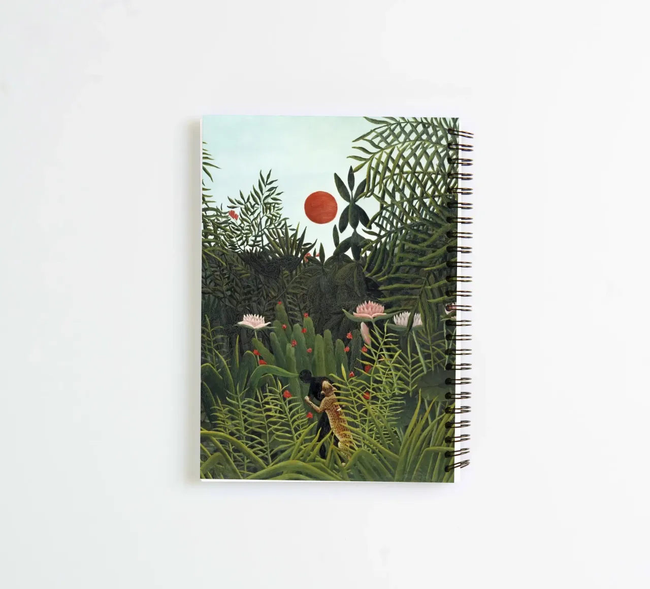 Henri Rousseau’s Virgin Forest with Sunset (1910) spiral notebook by Venus Art