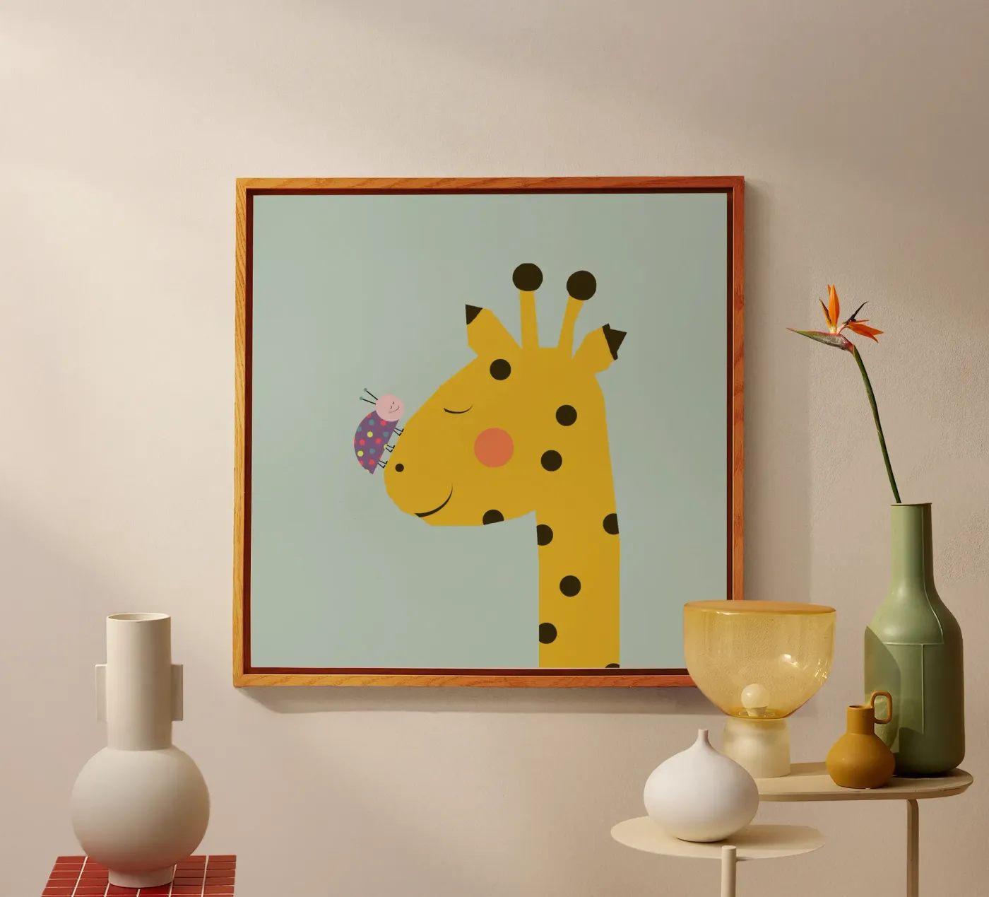 Freunde - Giraffe-Käfer Acryl-Glas von maramirage