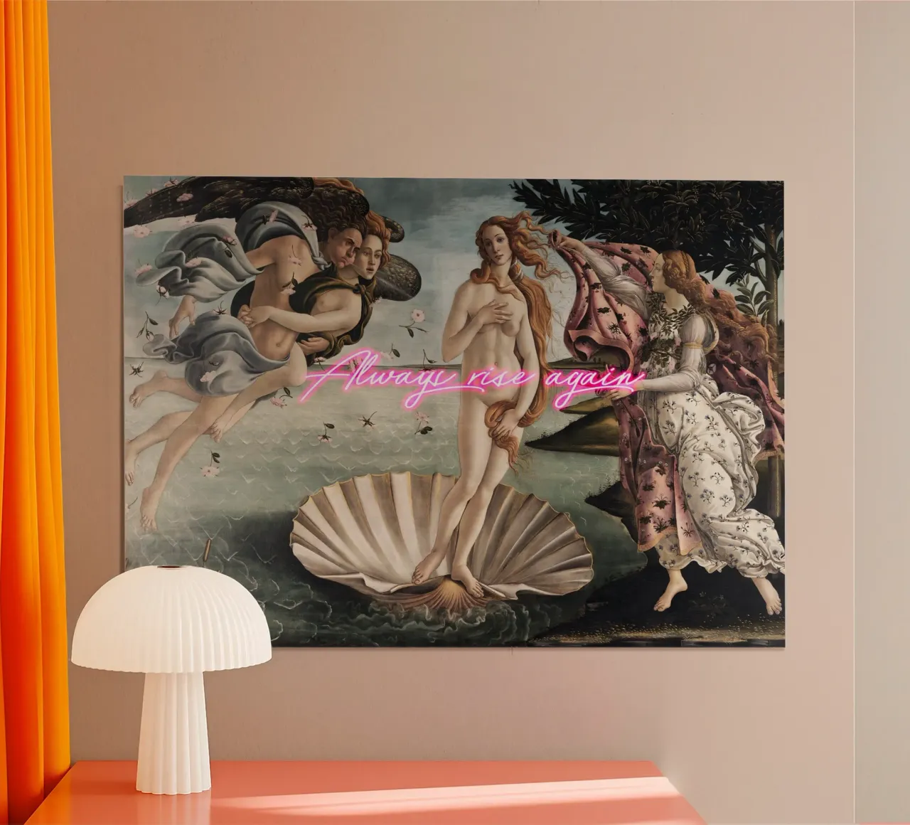 Venus Feminist Feminine Pink Neon Art poster by GraceDigitalArtCo
