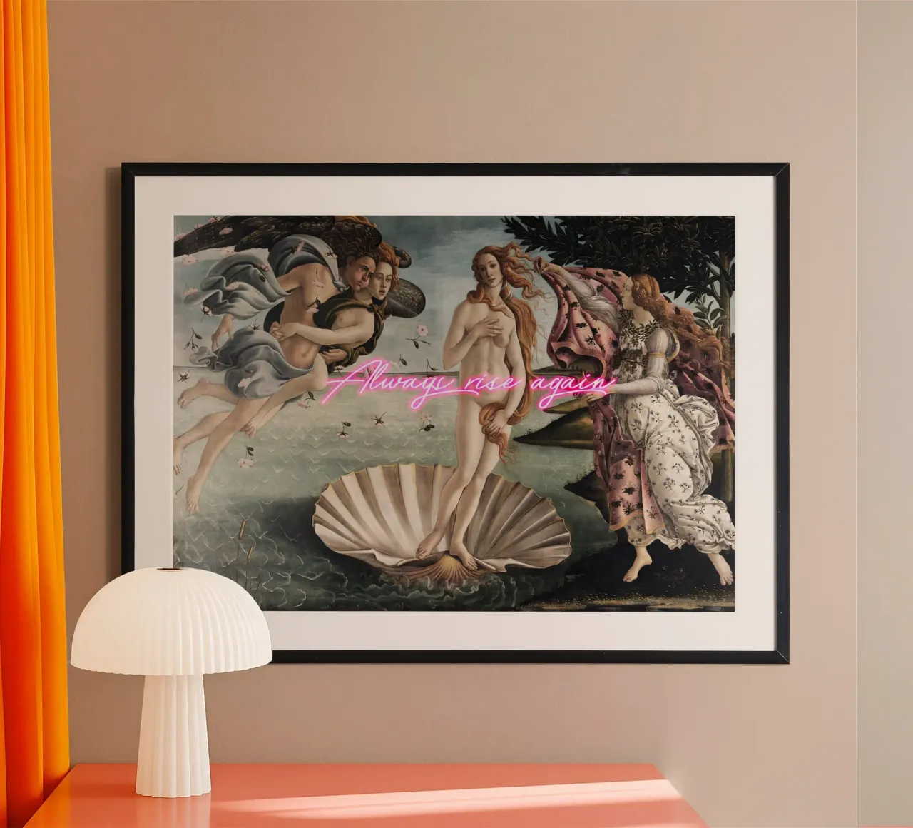 Venus Feminist Feminine Pink Neon Art poster by GraceDigitalArtCo