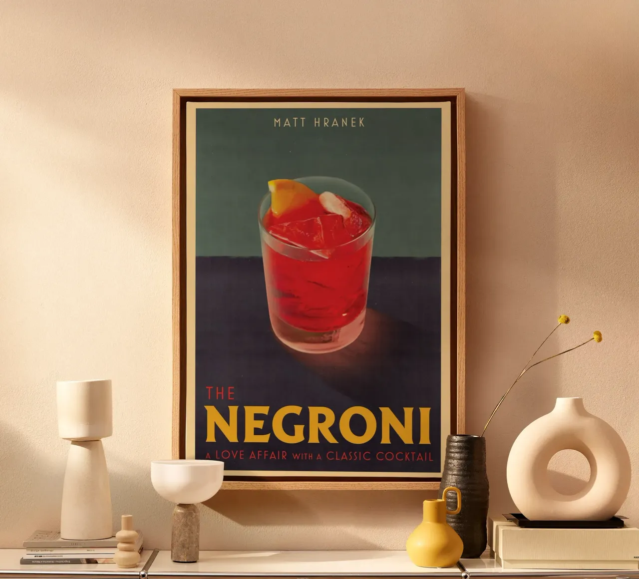 Il Negroni tela con Cornice a cassetta da cosmos studio