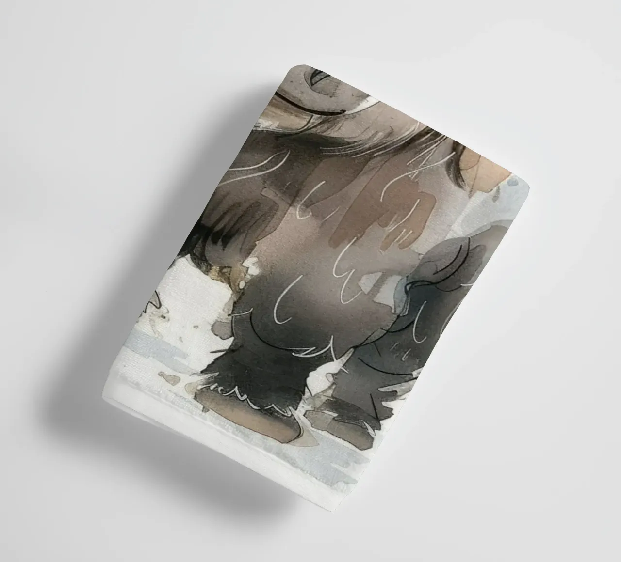 Pittura ad acquerello di un giovane yak asciugamano da bagno da DesignDoodle
