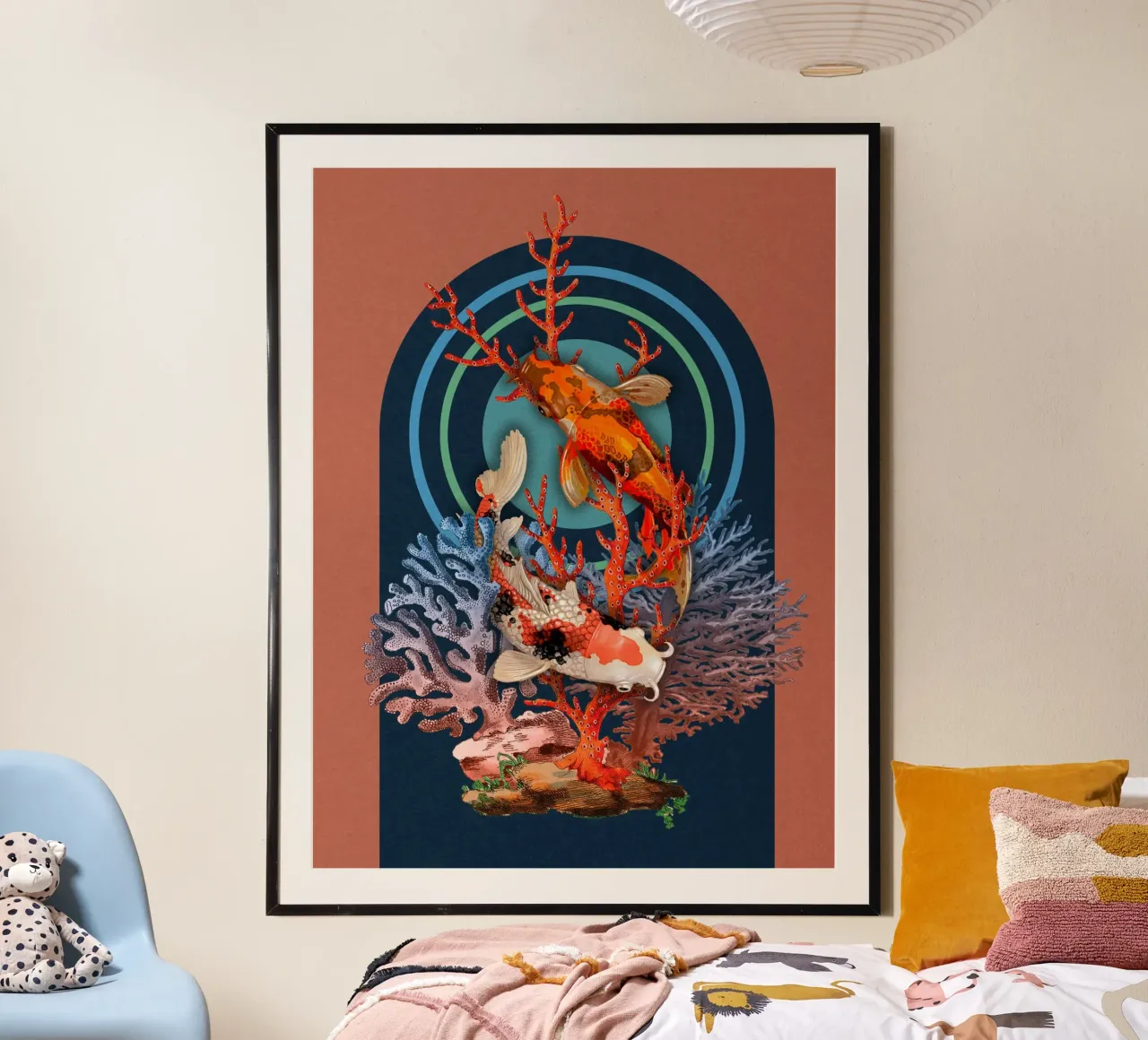 PISCIS poster con telaio in legno da burcukorkmazyurek