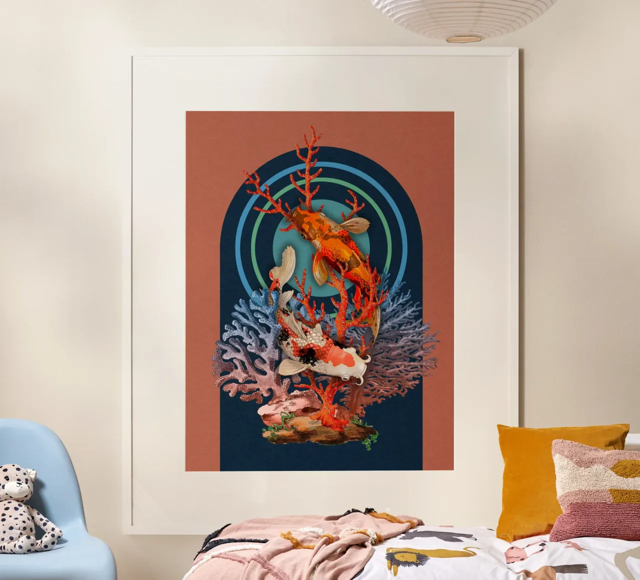 PISCIS poster con telaio in legno da burcukorkmazyurek