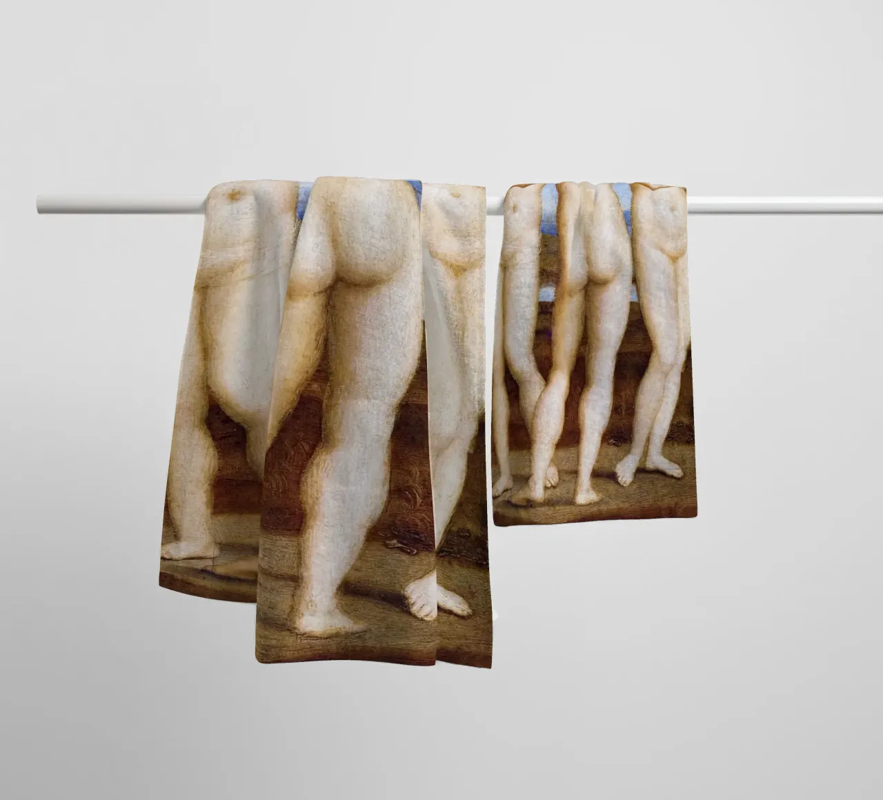 Le tre grazie di Raffaello (1504) asciugamano da bagno da Venus Art