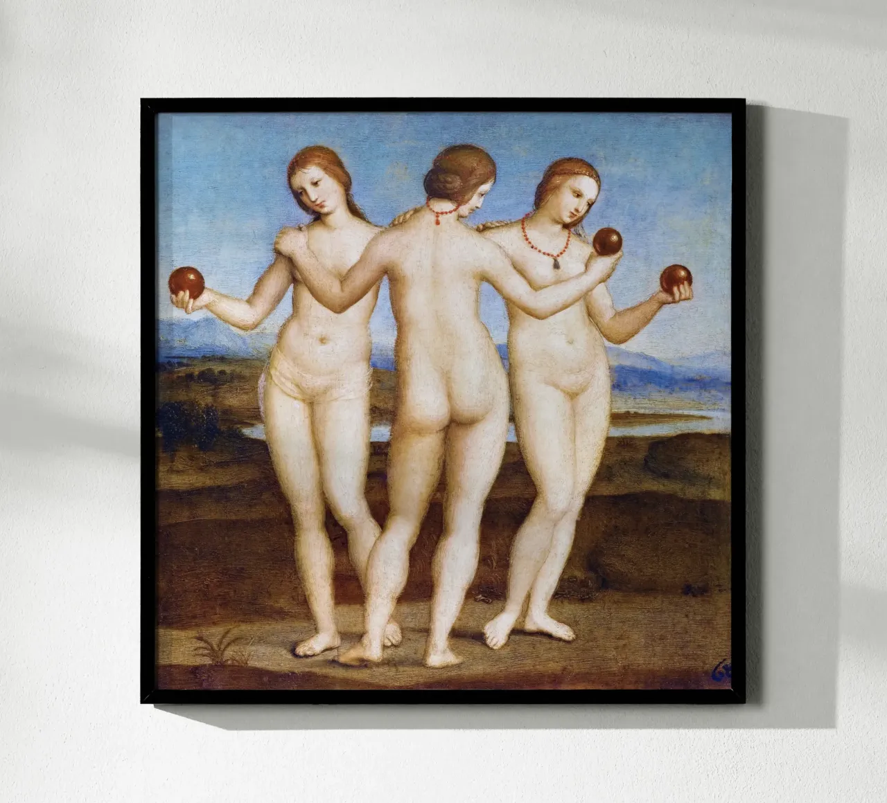Le tre grazie di Raffaello (1504) carta hahnemühle da Venus Art