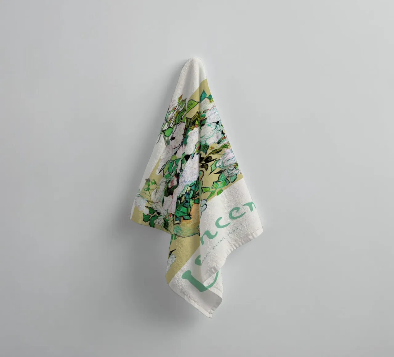 Signed, Vincent – Roses 2 towel by Vintage by JUNIQE