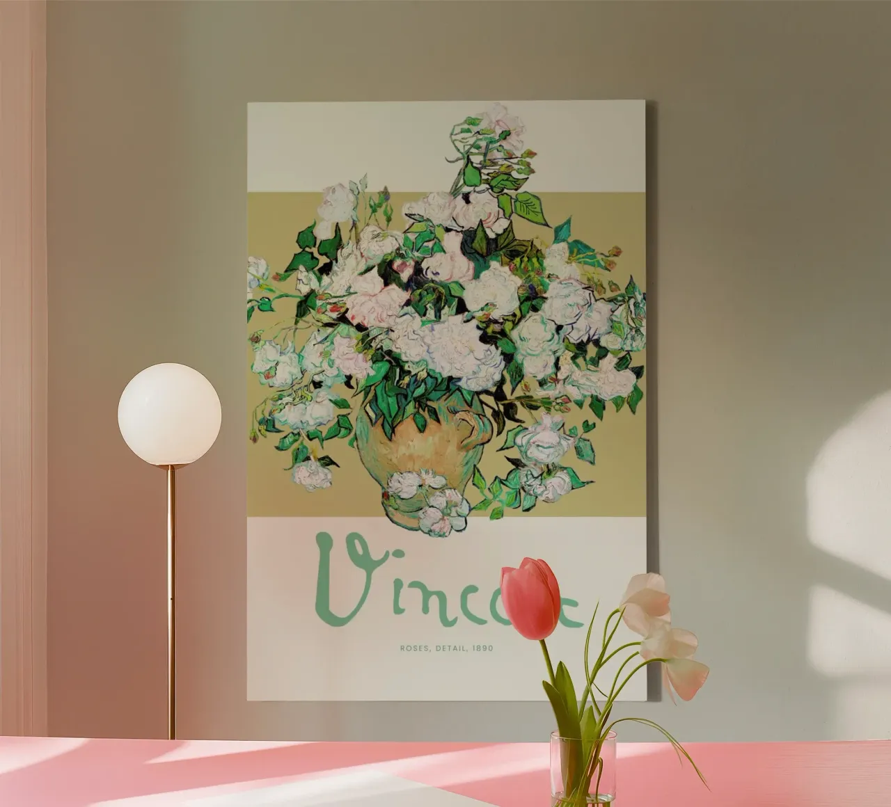 Signed, Vincent – Roses 2 tela con Cornice a cassetta da Vintage by JUNIQE