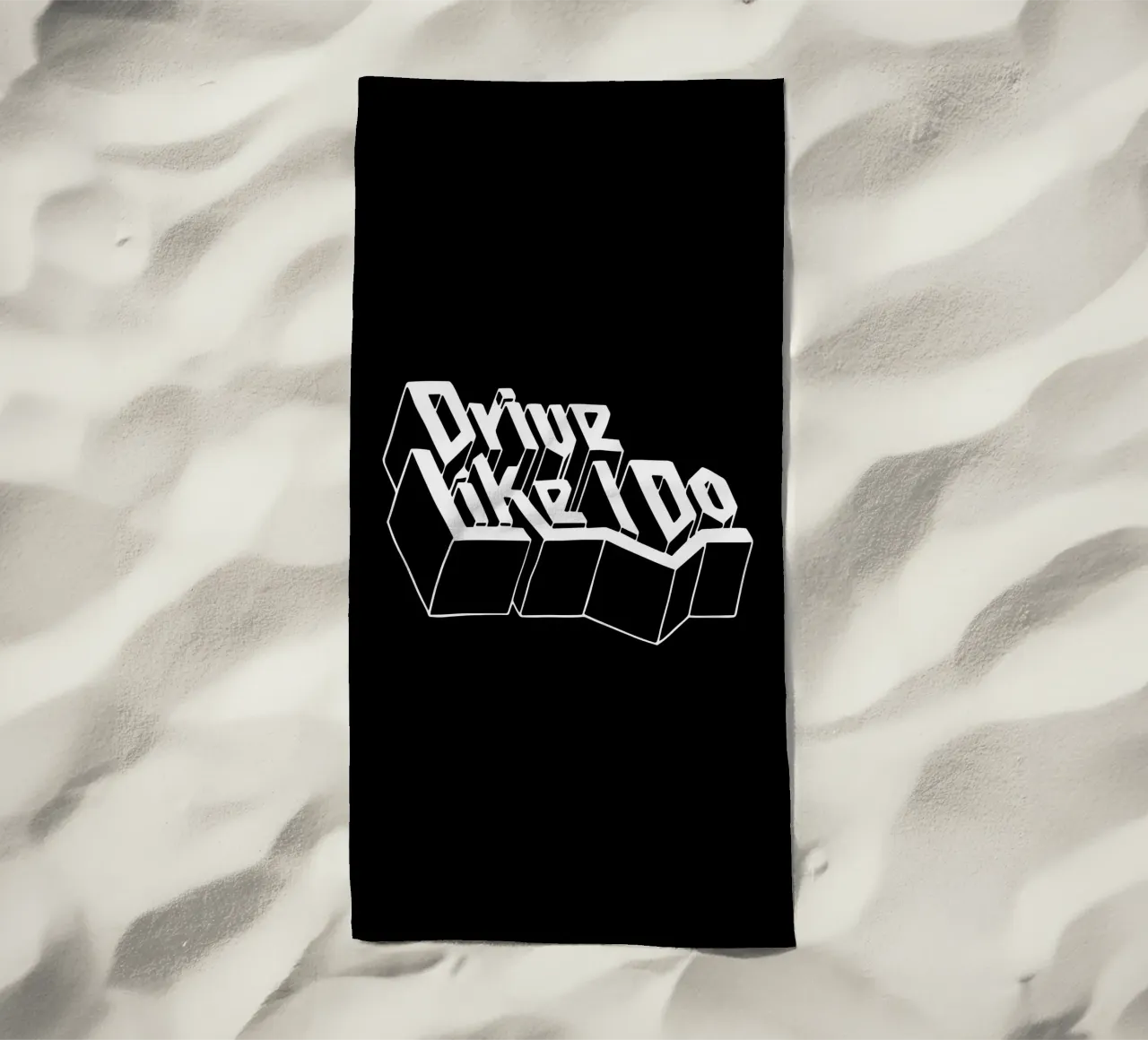 Drive Like I Do beach towel by Jason Lavelle