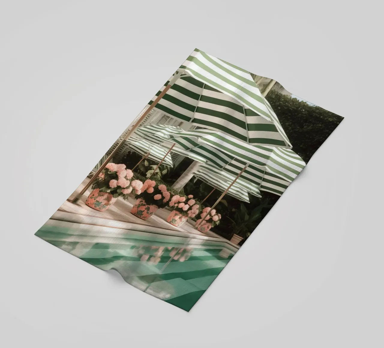 Striped Pool Umbrellas Summer Art telo mare da GraceDigitalArtCo