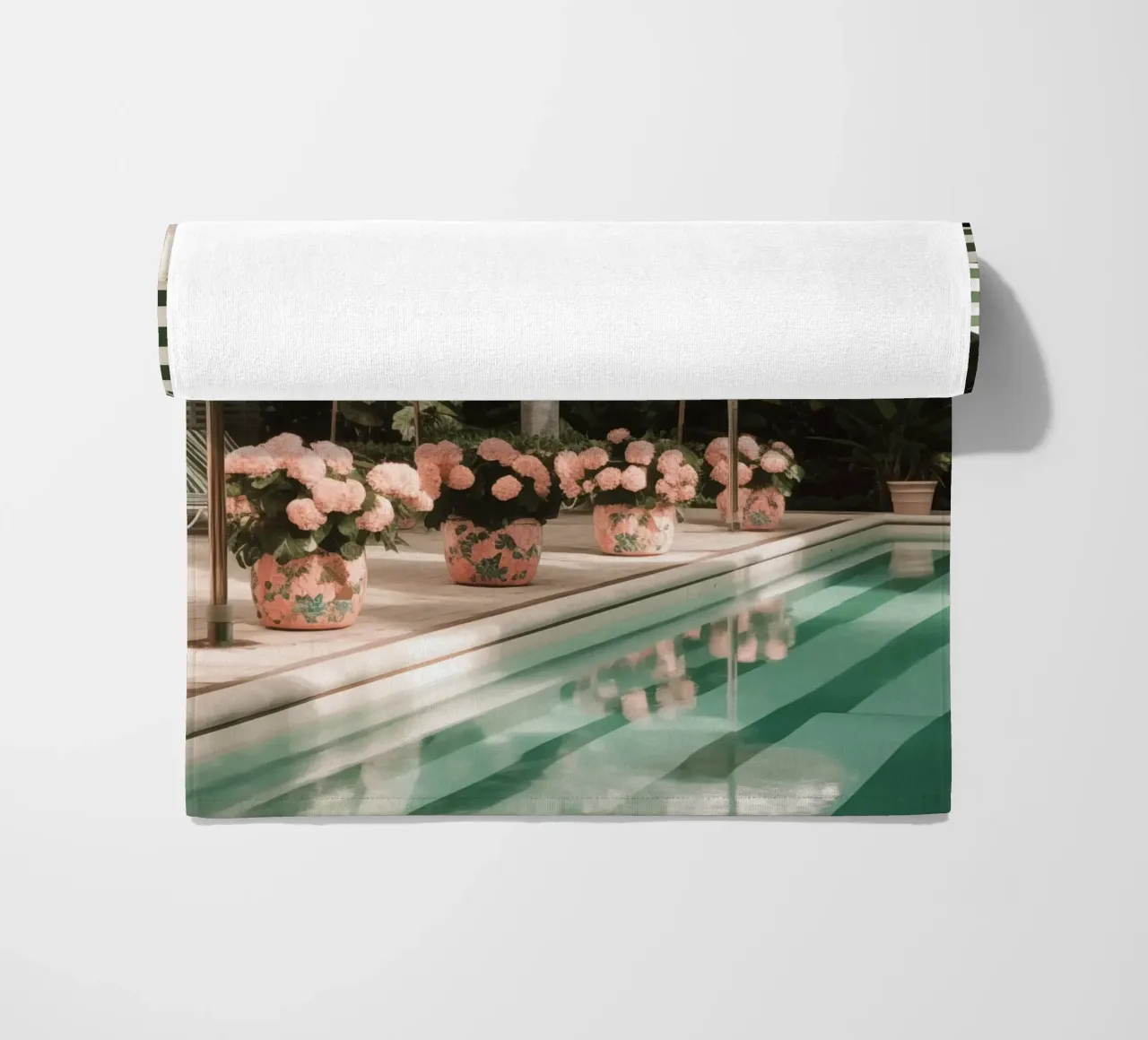 Striped Pool Umbrellas Summer Art telo mare da GraceDigitalArtCo
