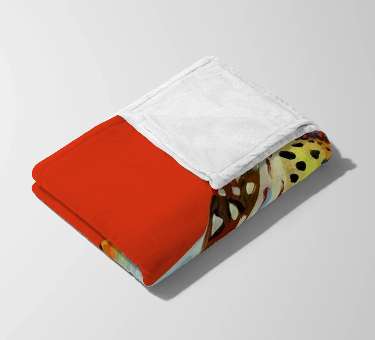 Strutting Pheasant On Orange coperta in pile da Alice Straker
