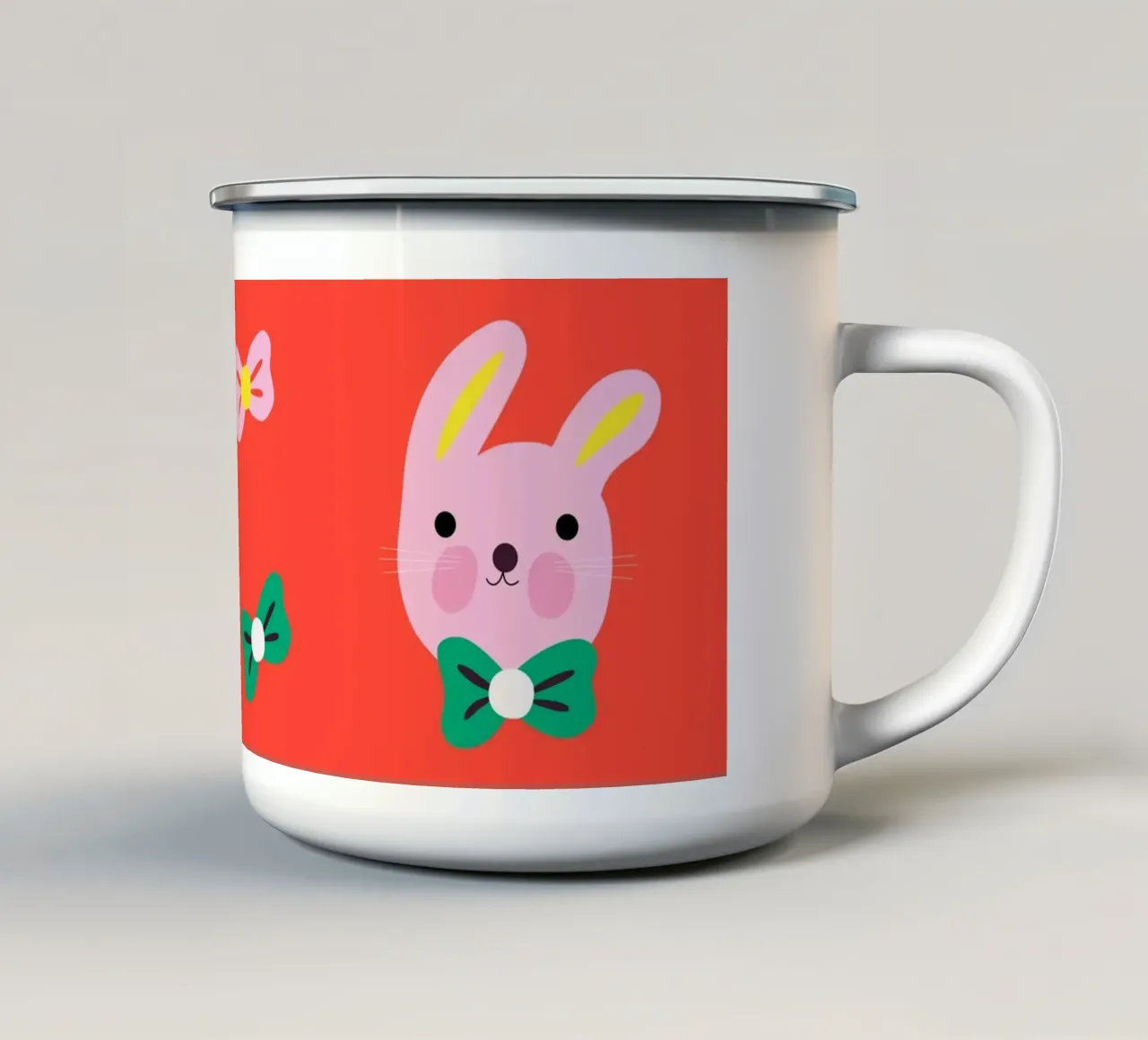 Hasi (rosa) tazza in smalto da Susann Stefanizen