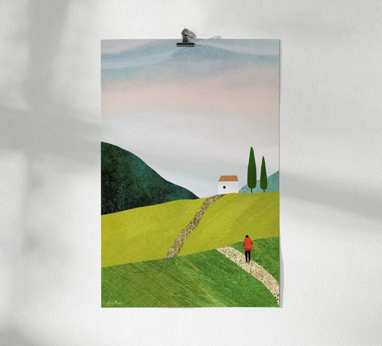 Walking Home Poster von Henry Rivers