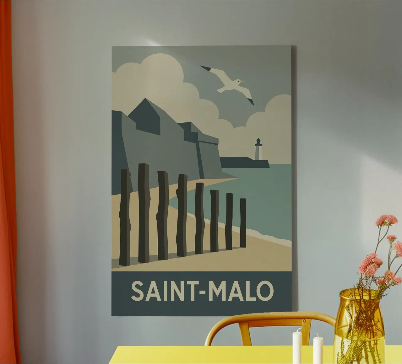 SAINT-MALO - Il fascino grezzo di una città corsara tela con Cornice a cassetta da JETLAG | affiches voyage