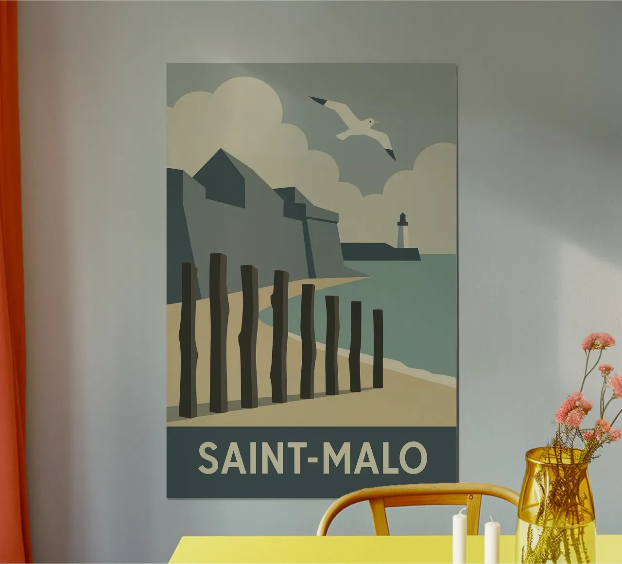 SAINT-MALO - Il fascino grezzo di una città corsara poster con telaio in plastica da JETLAG | affiches voyage