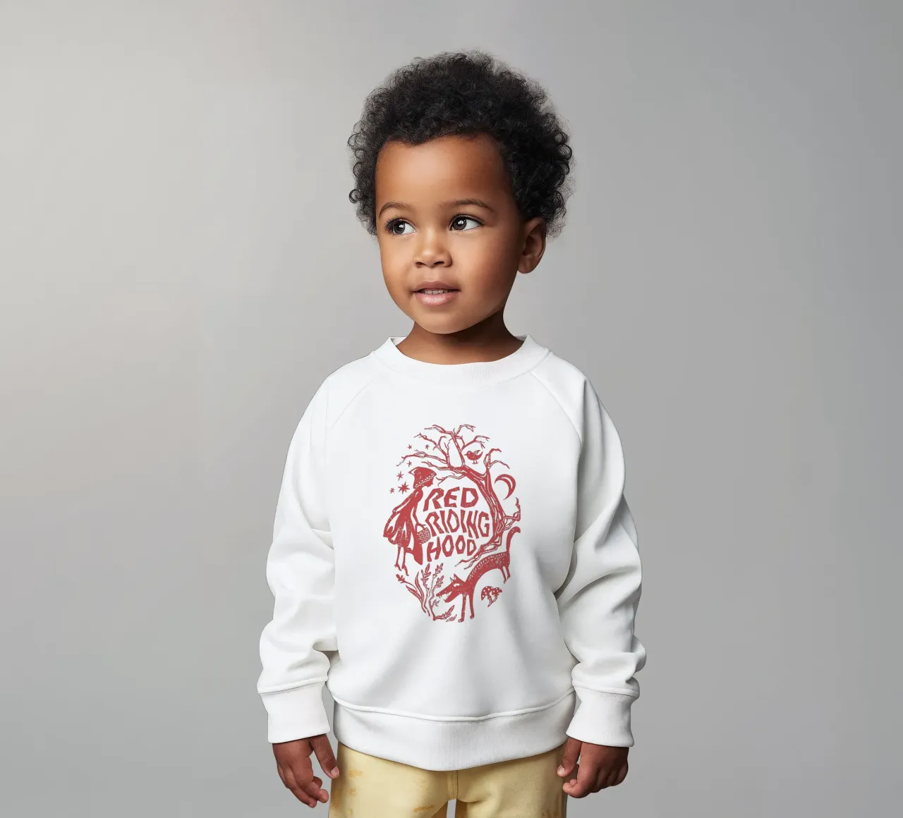 Aspetto del francobollo di Cappuccetto Rosso felpa neonato da DYDesign