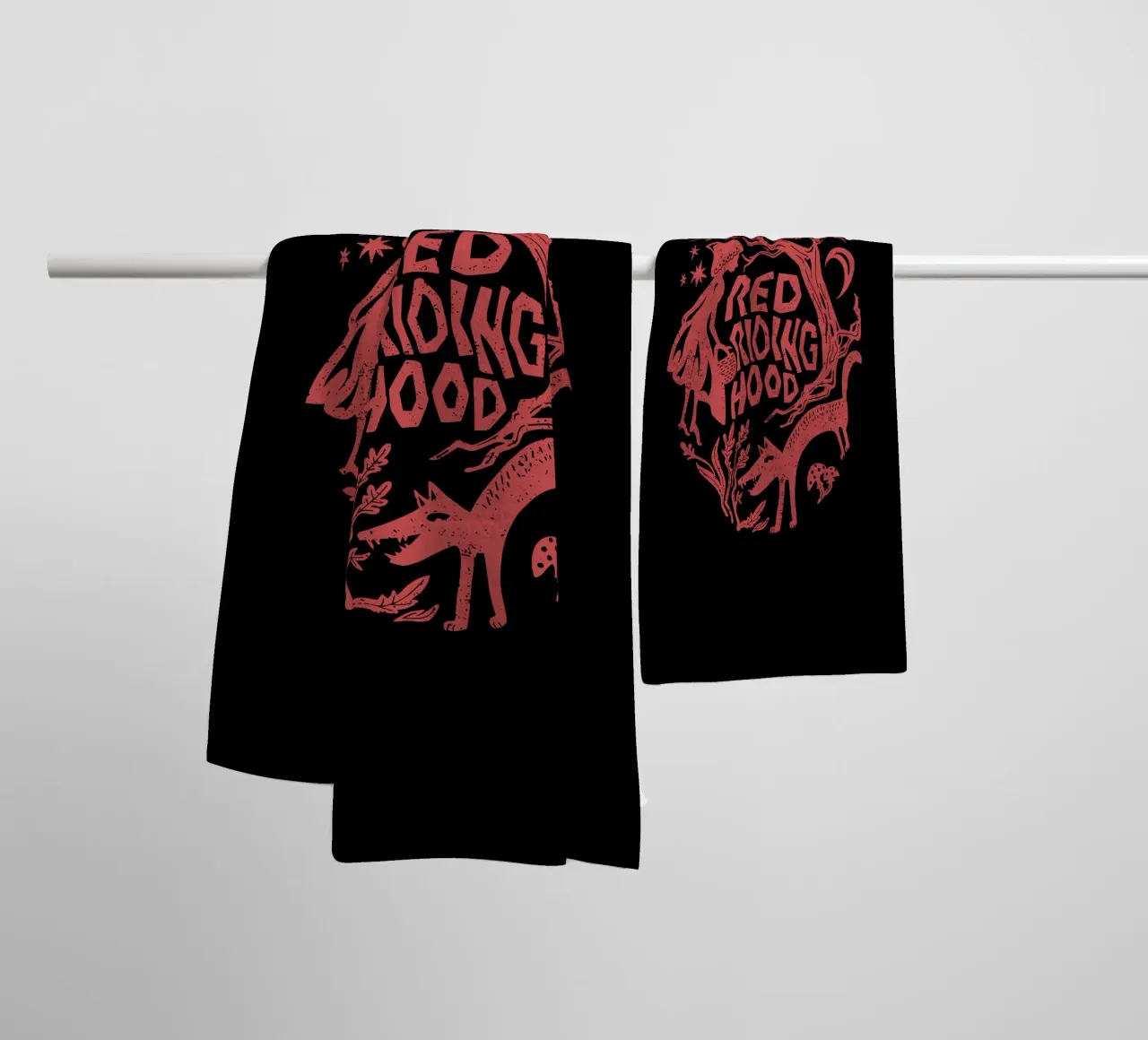 Aspetto del francobollo di Cappuccetto Rosso asciugamano da bagno da DYDesign