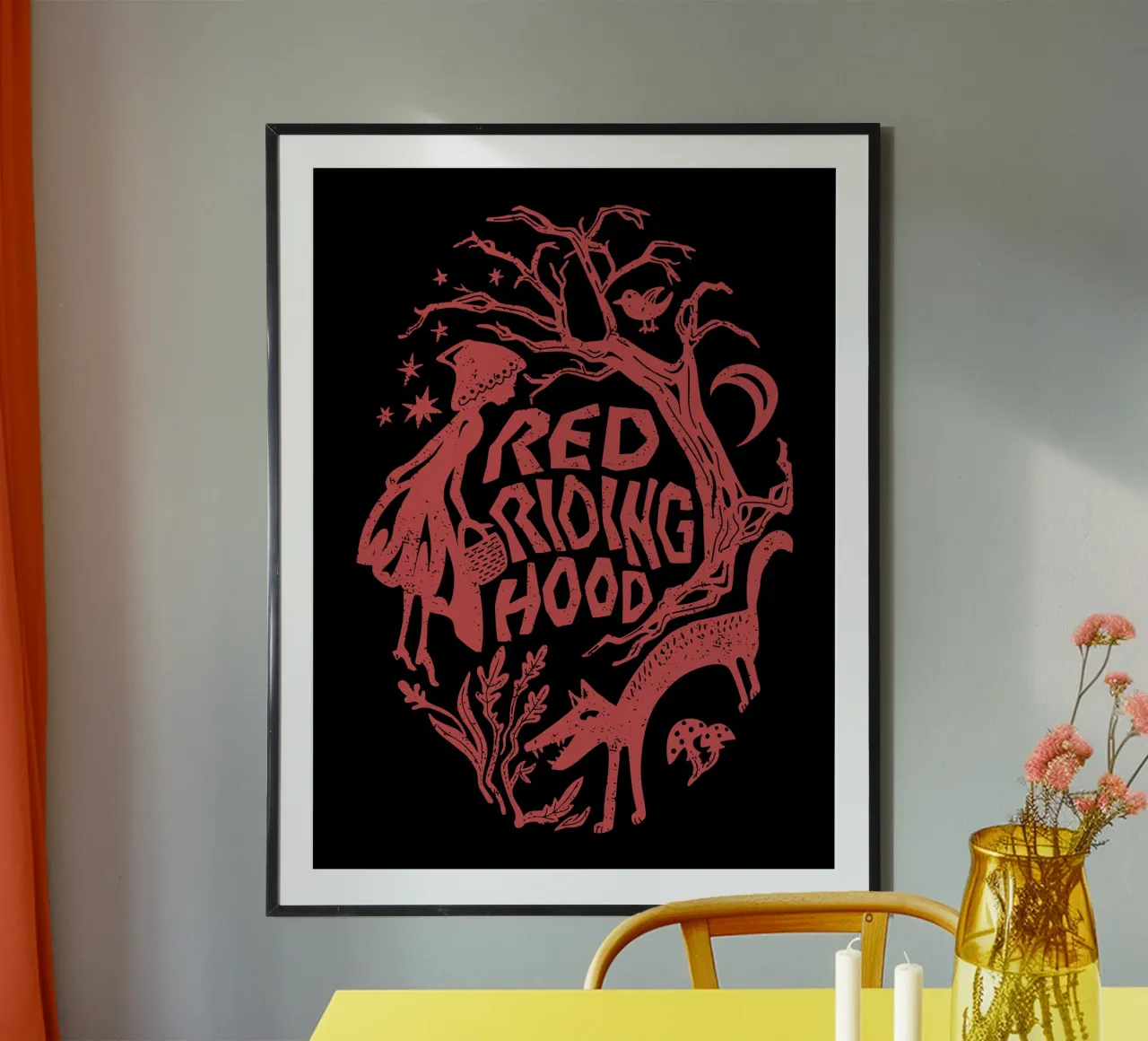 Aspetto del francobollo di Cappuccetto Rosso poster da DYDesign