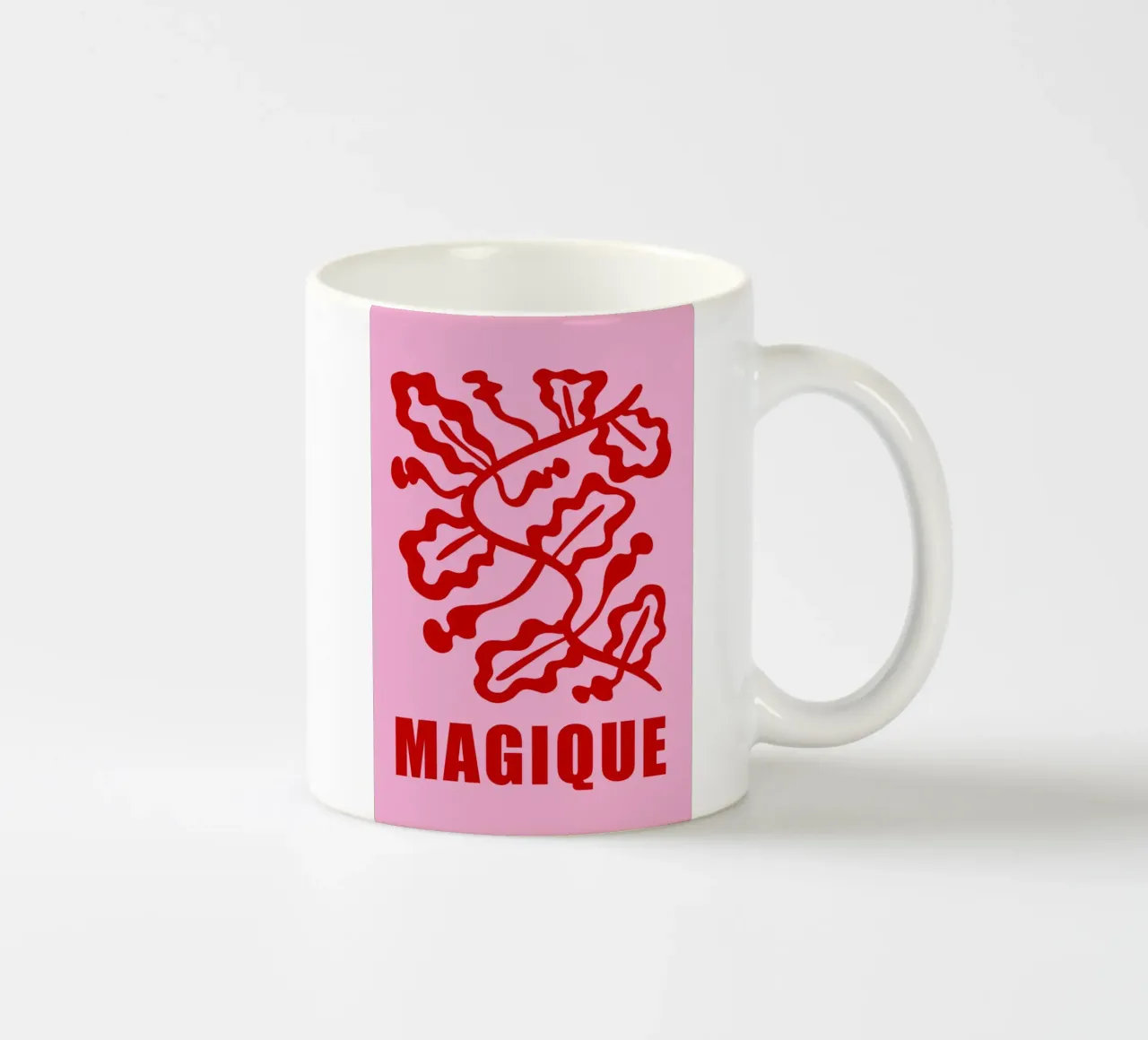 Pink and Red Magique Art tazza in ceramica da GraceDigitalArtCo