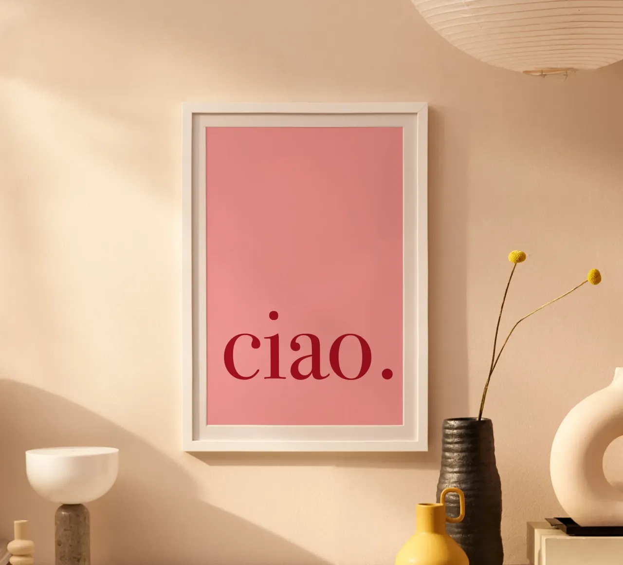 Pink and Red Ciao Art carta hahnemühle da GraceDigitalArtCo