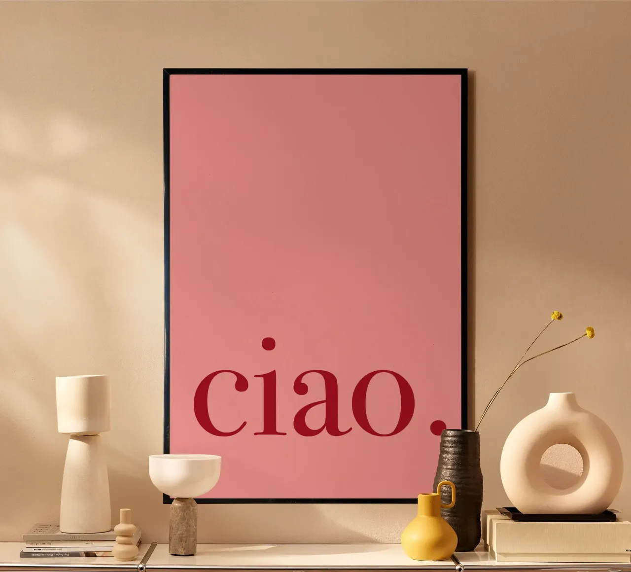 Pink and Red Ciao Art carta hahnemühle da GraceDigitalArtCo