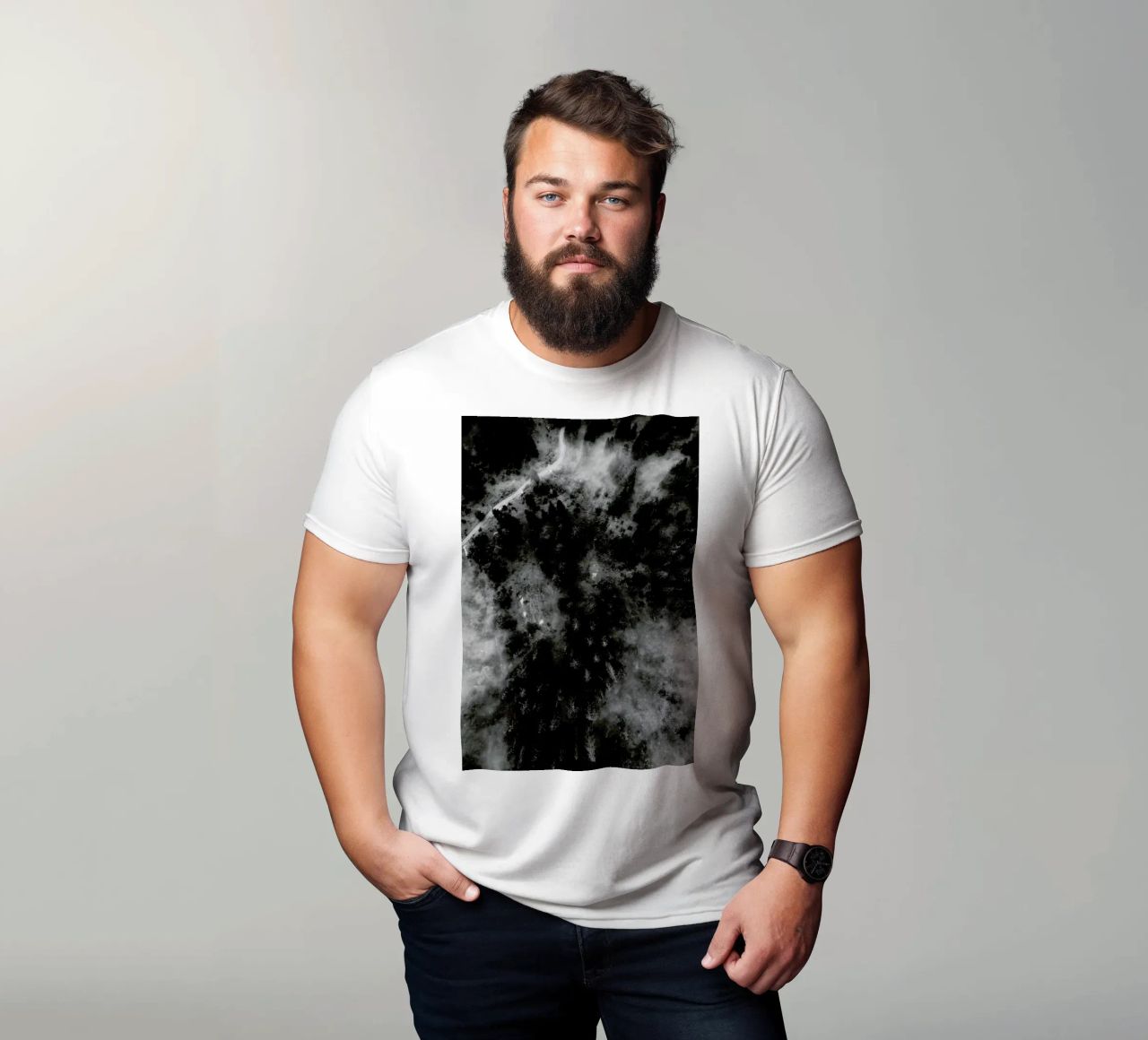 Tree Tops In The Clouds t-shirt da Sebastian Hilgetag