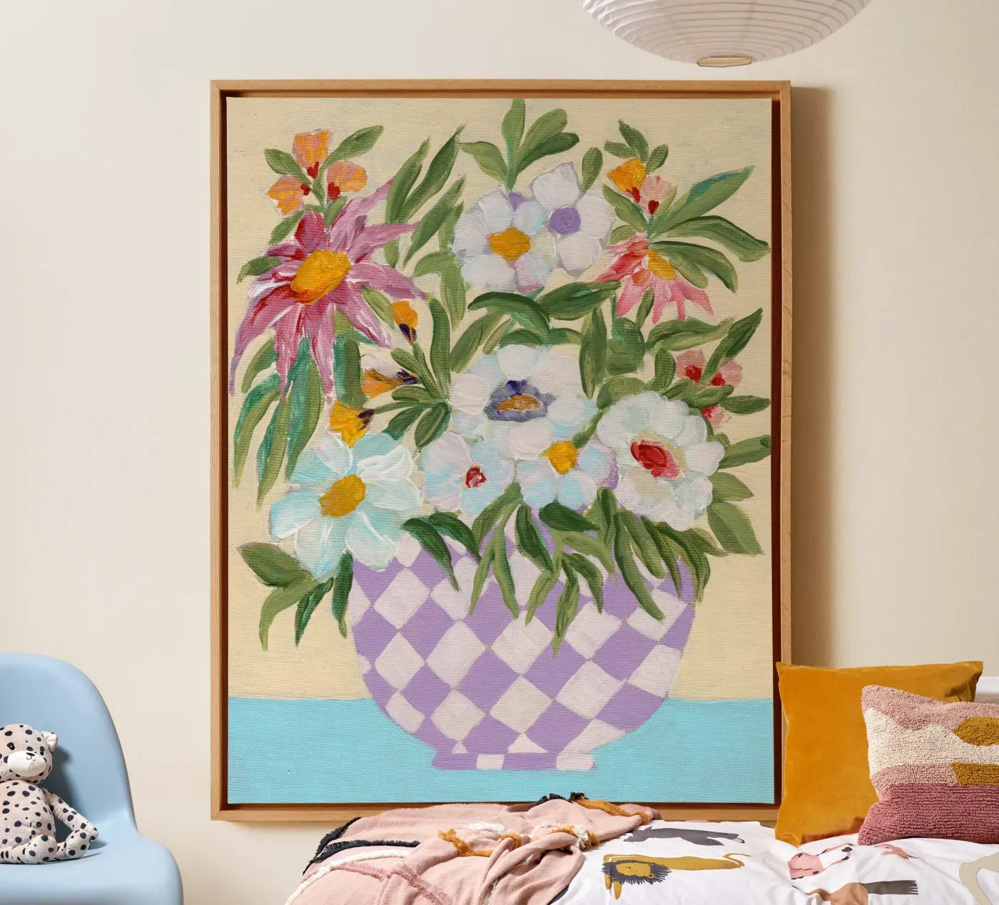 Checkerd Pot canvas by Nikita Jariwala