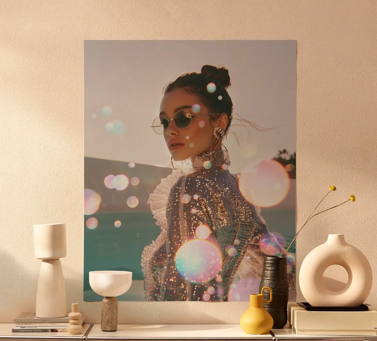 Aqua Glow poster da PhotoVibe Decor