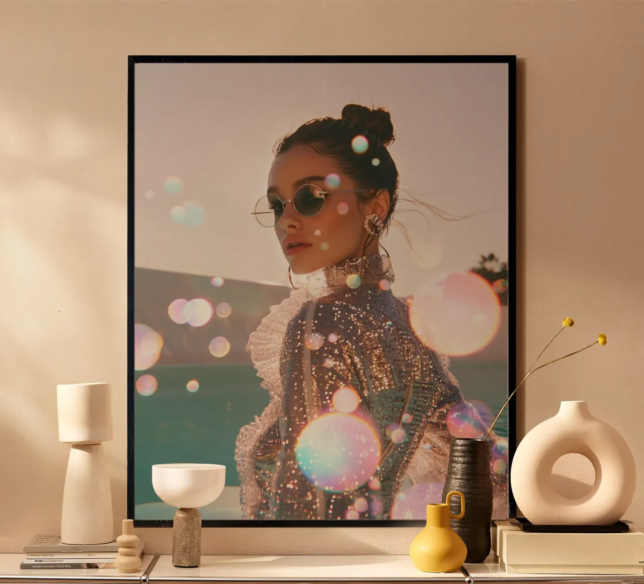 Aqua Glow poster da PhotoVibe Decor