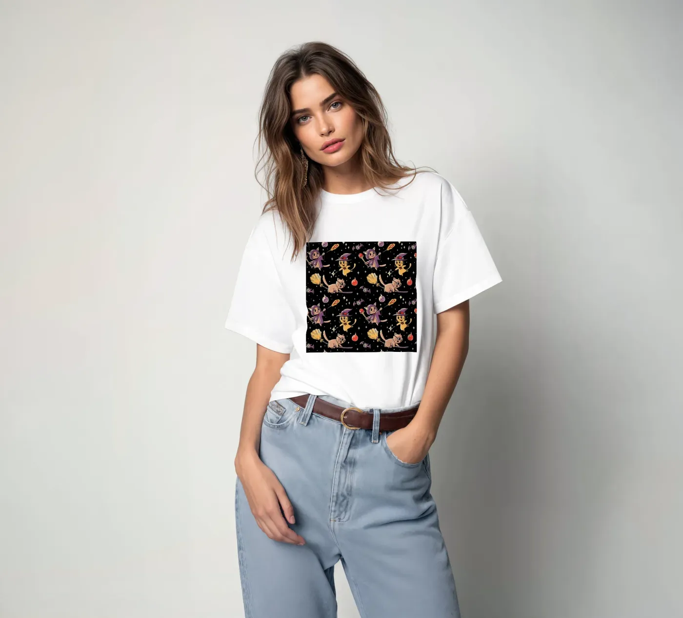 Pattern Magic Cats t-shirt da Tobe Fonseca