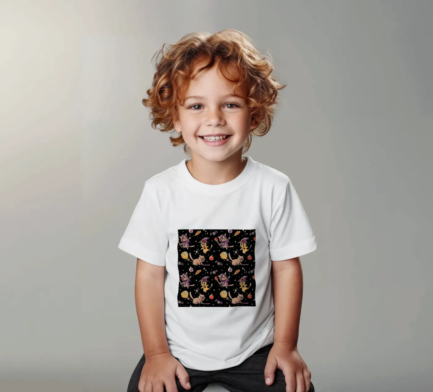 Pattern Magic Cats kinder t-shirt van Tobe Fonseca