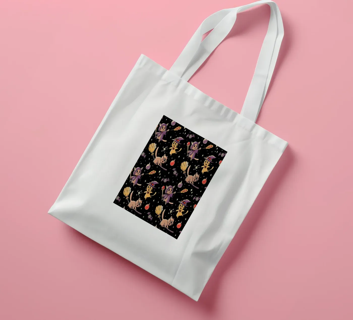 Pattern Magic Cats tote bag by Tobe Fonseca