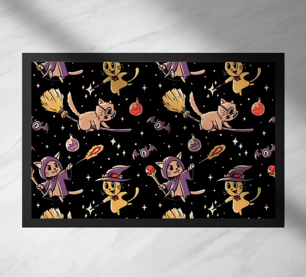 Pattern Magic Cats doormat by Tobe Fonseca