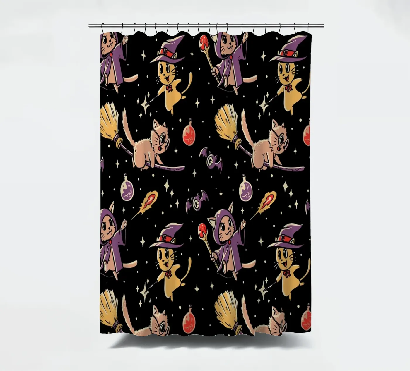 Pattern Magic Cats Duschvorhang von Tobe Fonseca