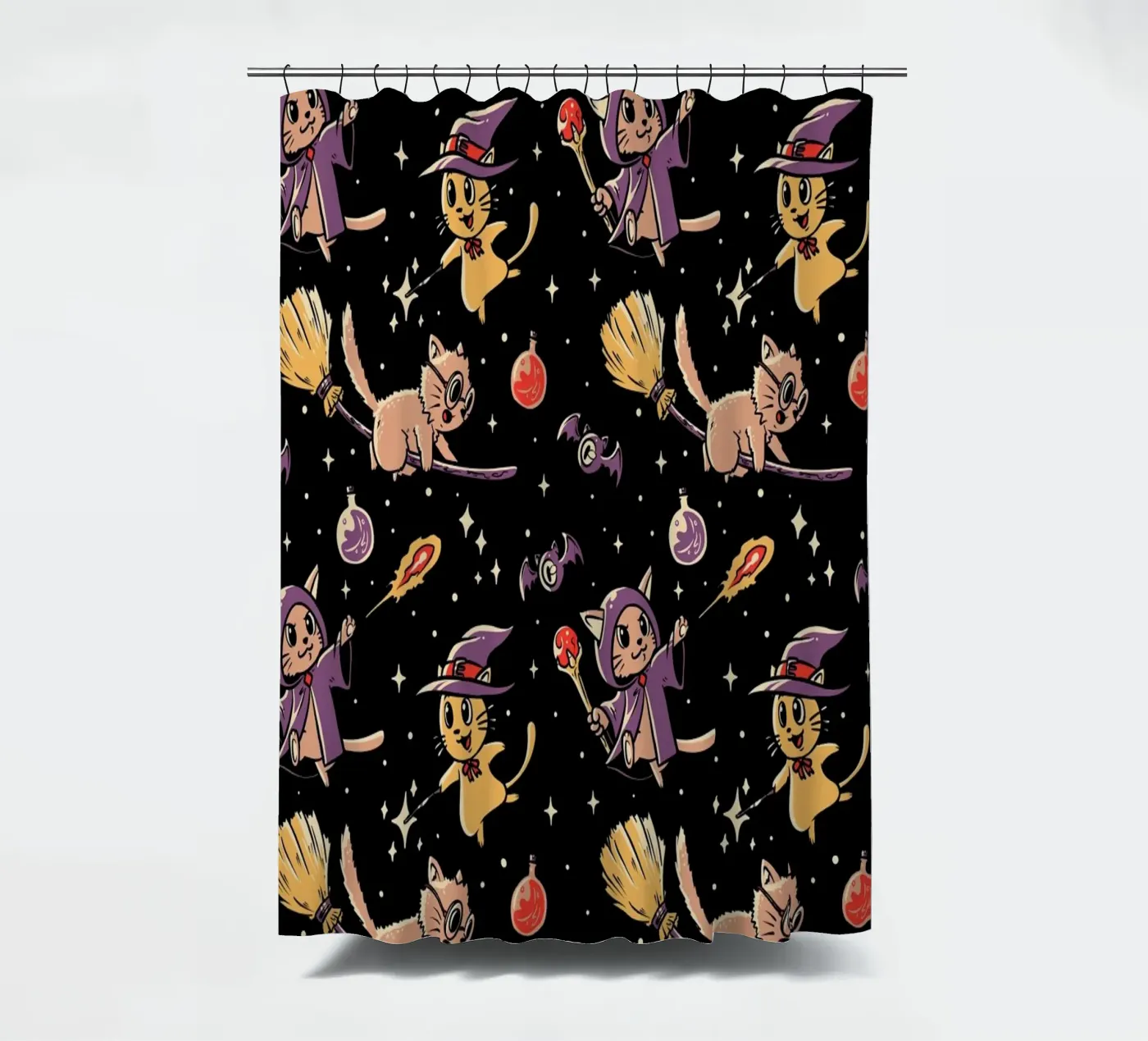 Pattern Magic Cats Duschvorhang von Tobe Fonseca