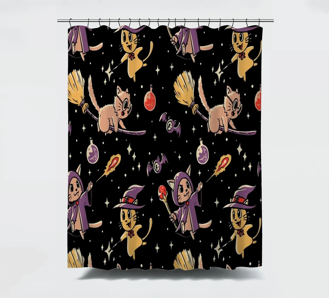 Pattern Magic Cats Duschvorhang von Tobe Fonseca