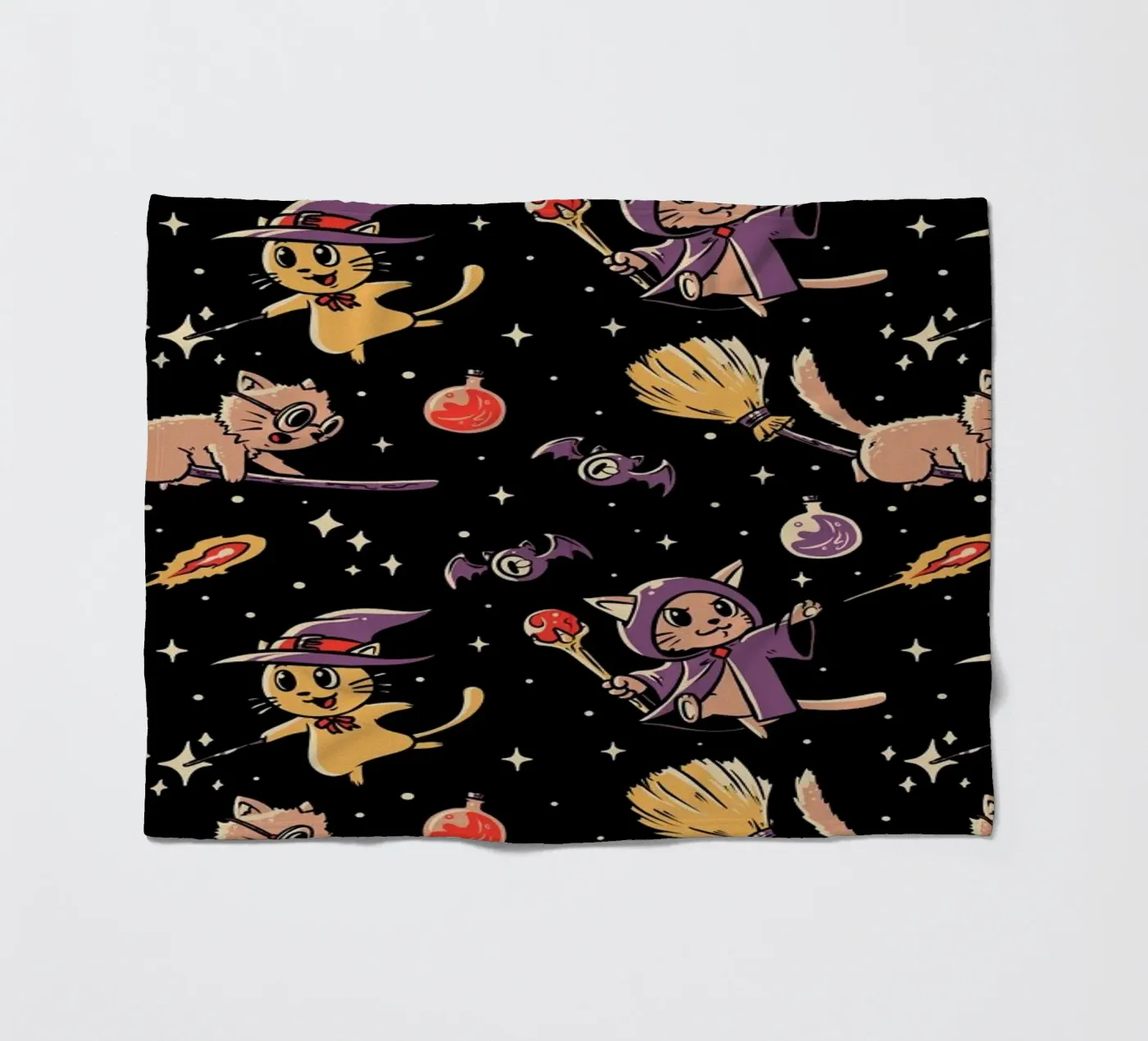 Pattern Magic Cats Fleecedecke von Tobe Fonseca