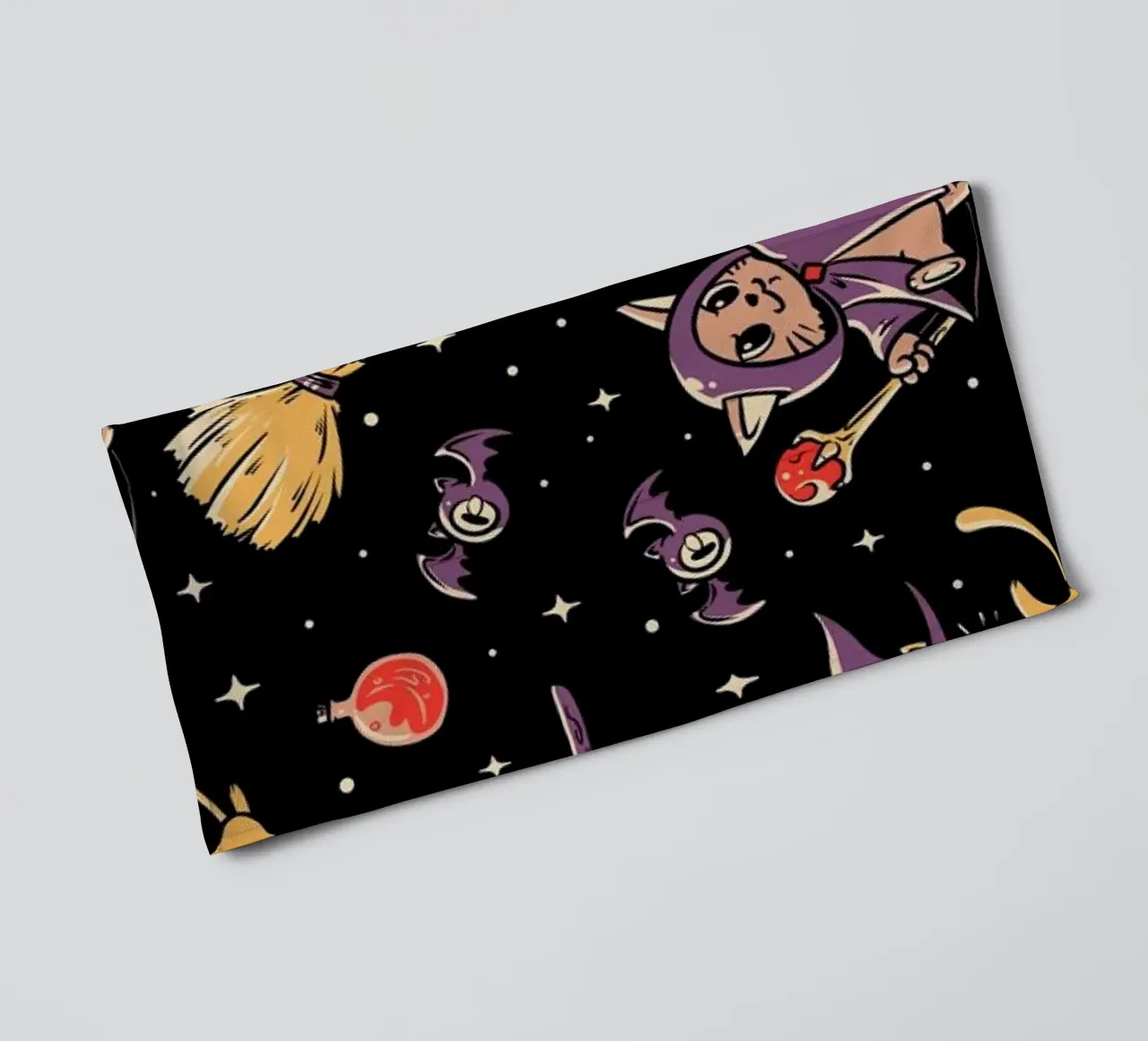 Pattern Magic Cats towel by Tobe Fonseca