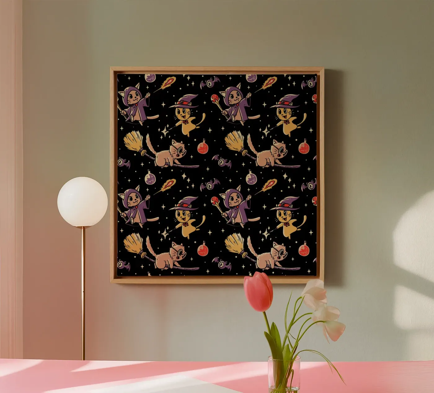 Pattern Magic Cats Leinwand von Tobe Fonseca