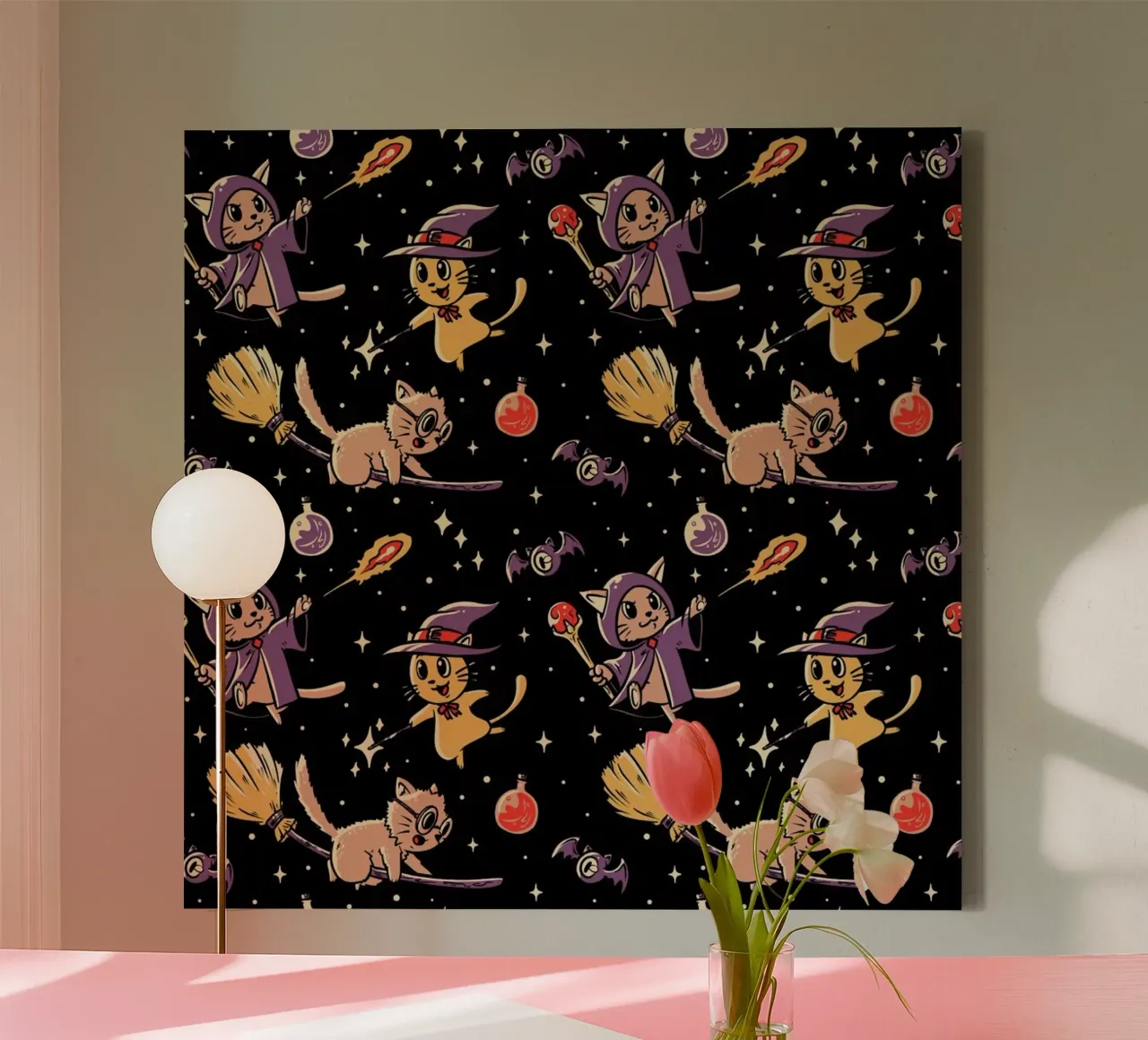 Pattern Magic Cats tela da Tobe Fonseca