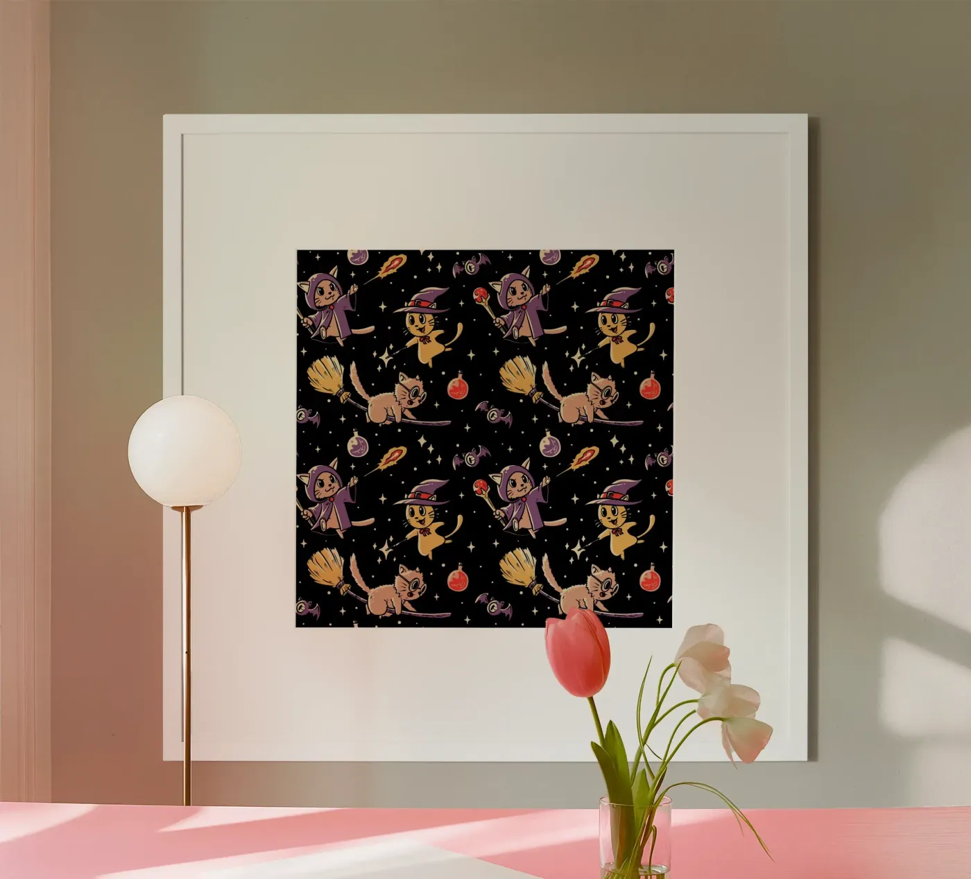 Pattern Magic Cats Poster von Tobe Fonseca