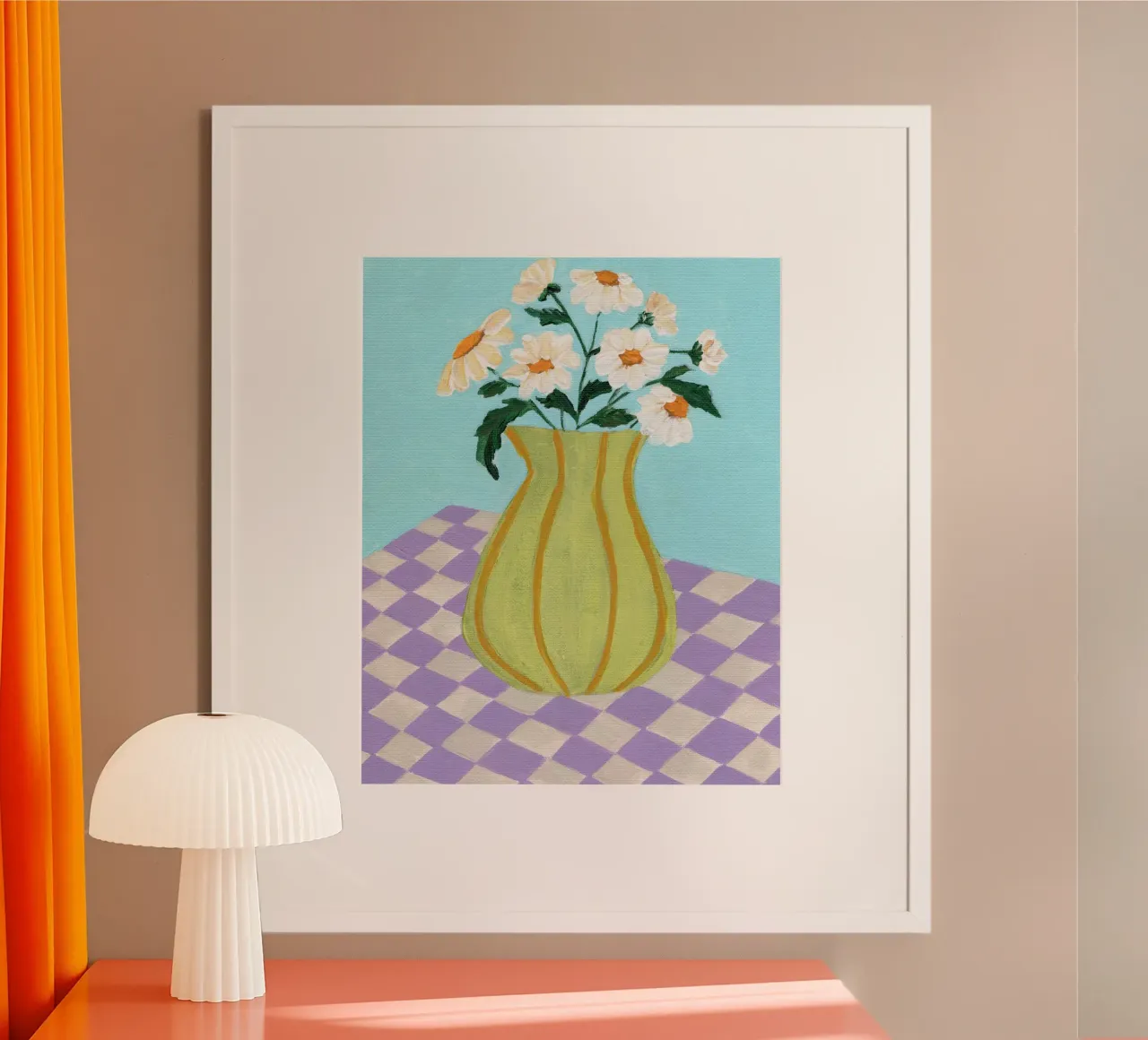 Retro Checkers poster by Nikita Jariwala