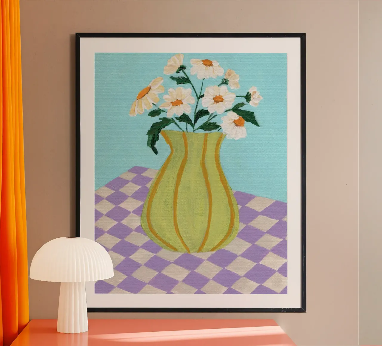 Retro Checkers poster by Nikita Jariwala