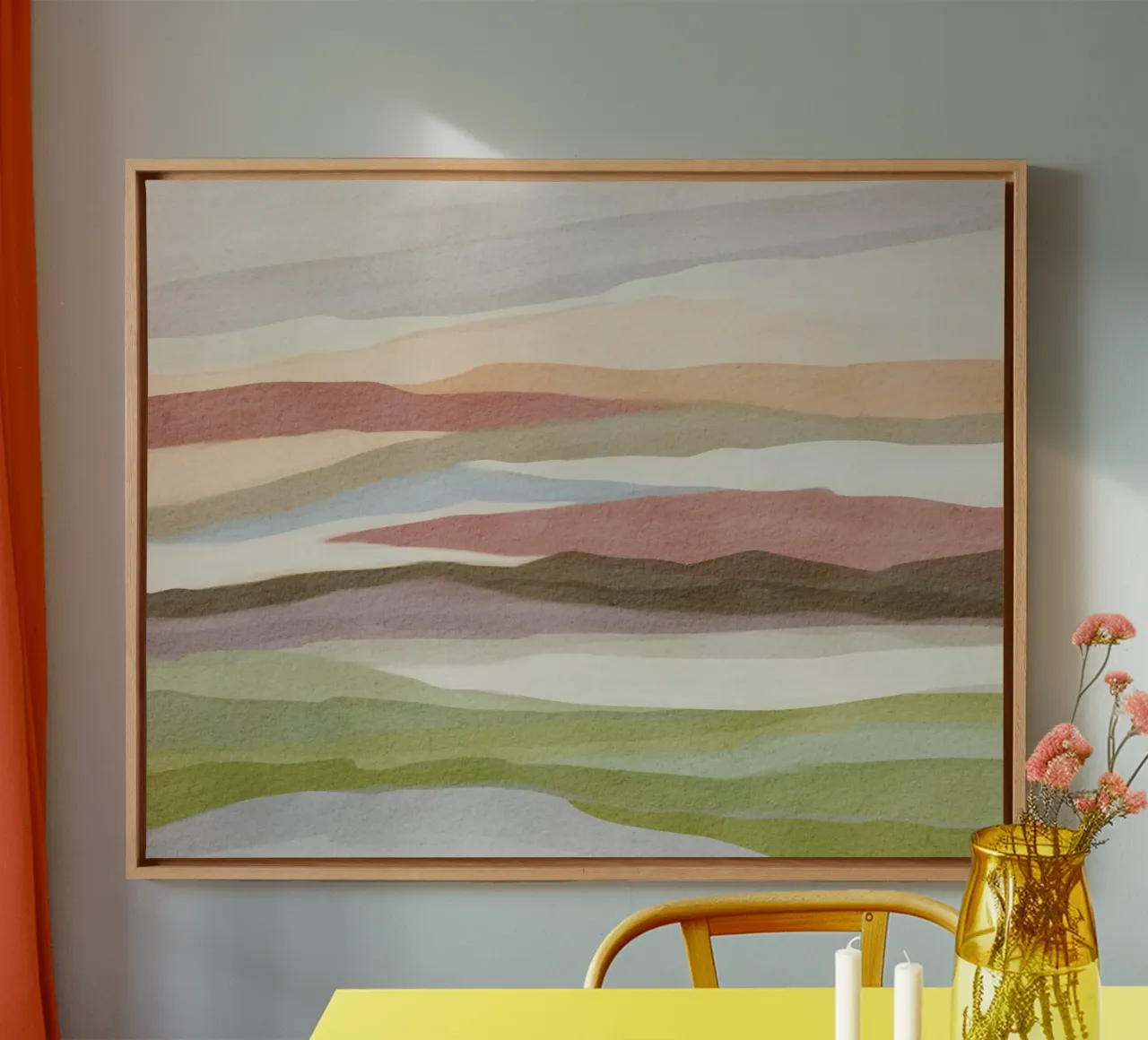 Abstract watercolor landscape canvas by Nikita Jariwala