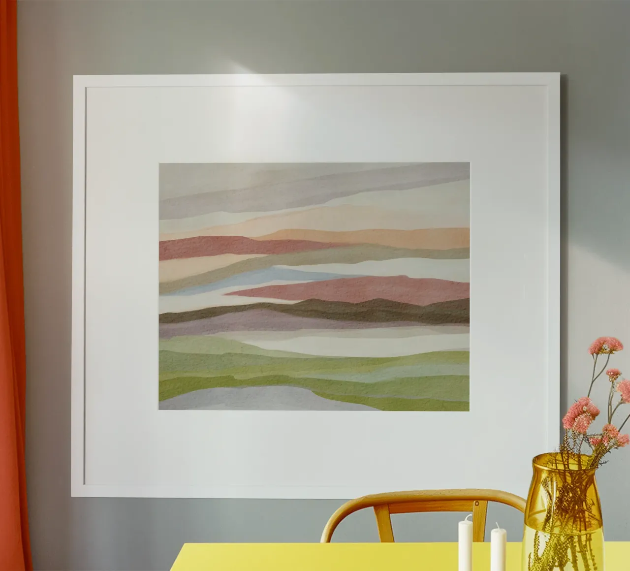 Abstract watercolor landscape poster by Nikita Jariwala