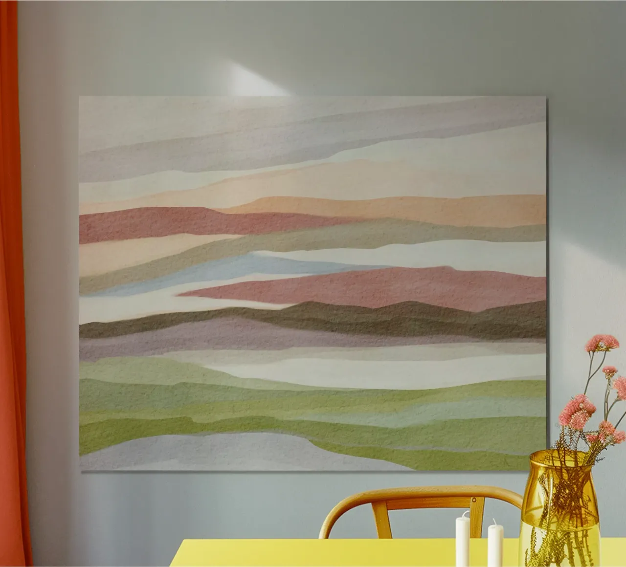 Abstract watercolor landscape poster by Nikita Jariwala