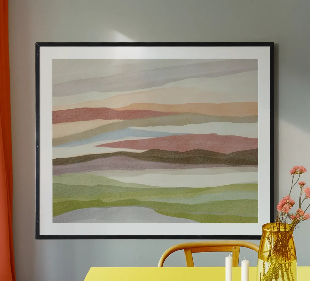 Abstract watercolor landscape poster by Nikita Jariwala