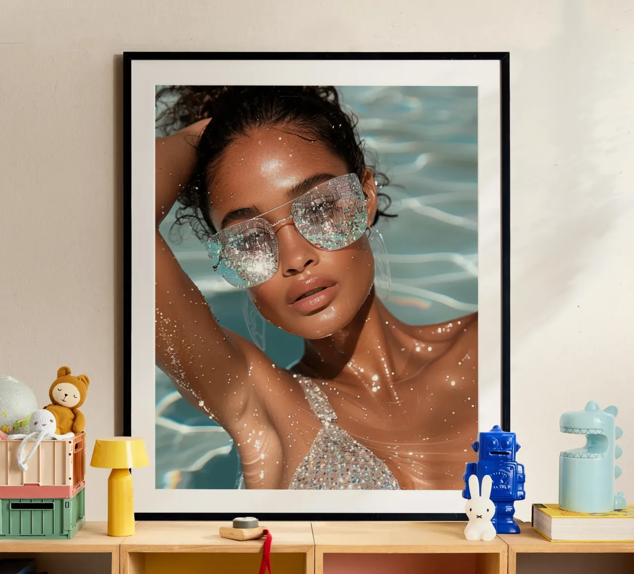 Aqua Glow poster da PhotoVibe Decor